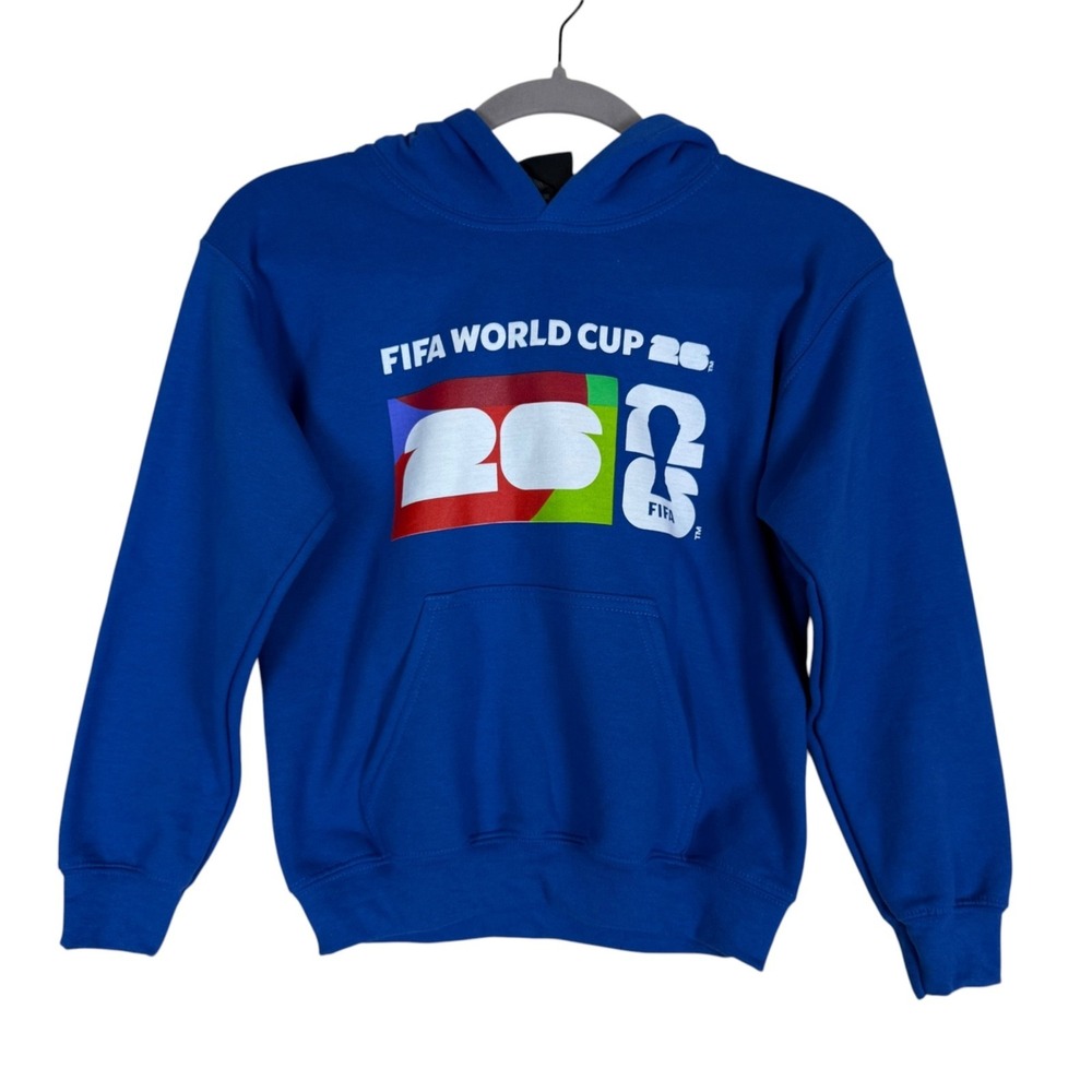 FIFA World Cup 26 Sweatshirt‎ Youth S Blue Soccer Outerstuff Fleece Hoodie Youth